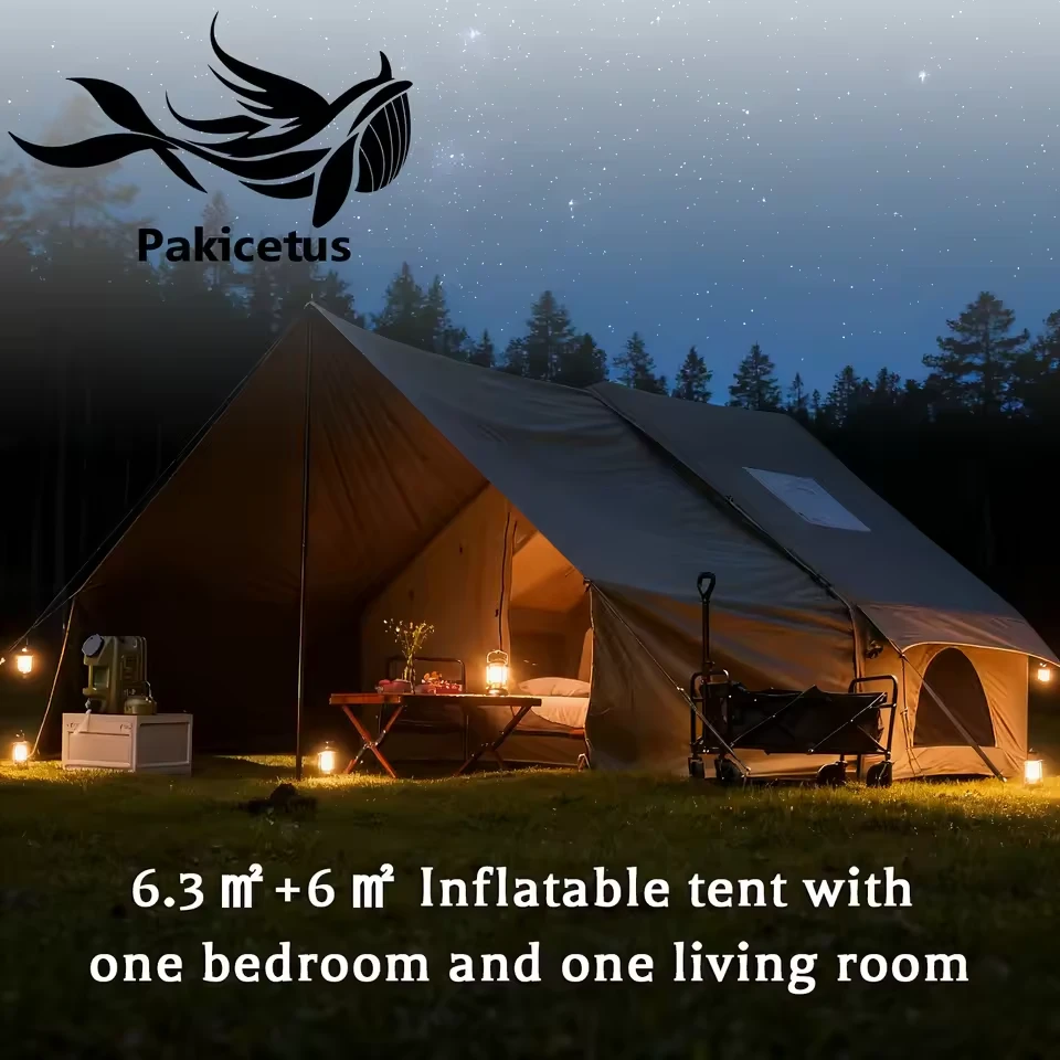 PAKICETUS 6+6 tent with canopy, supplier scene